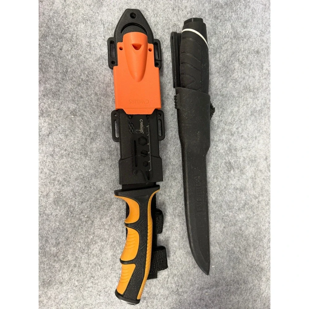 Camillus Survival/Hunting Knife Set with Sheath and Husky Fillet Knife Bundle